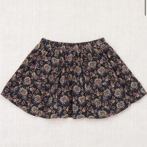 Floral Printed Black Mini Skirt